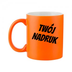 Kubek kolor fluoresc. 330ml z indywidualnym nadrukiem, grafiką, logo - prezent