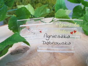 Winietka na przezroczystej plexi