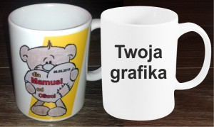 Kubek Biały 450ml z indywidualnym nadrukiem, grafiką, logo - prezent 