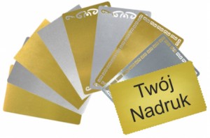 Wizytówki z nadrukiem, metalowe - 10szt