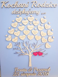 Podziękownie dla rodziców na płótnie drzewko 2